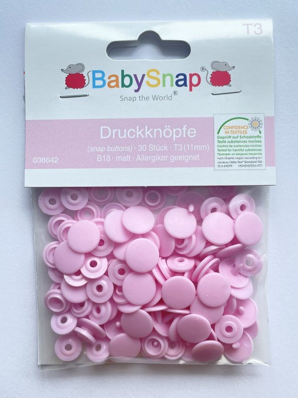 BabySnap T3 Druckknöpfe rosa matt